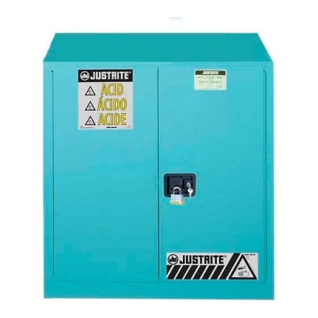 Justrite 30 gal, 1 Shelves, 18-Gauge Steel, 43 in W x 44 in H x 18 in D, Blue 8930822